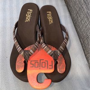 FLOJOS Women's Olivia Wedge Sandal, Brown, 6.5 M US New